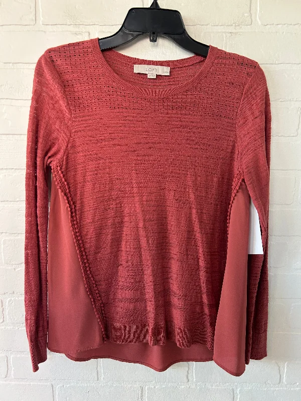 Women's Blouse with High CollarTop Long Sleeve By Loft  Size: S