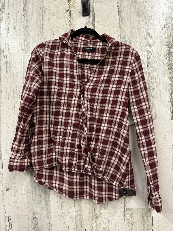 Women's Blouse with Square CollarTop Long Sleeve By Madewell