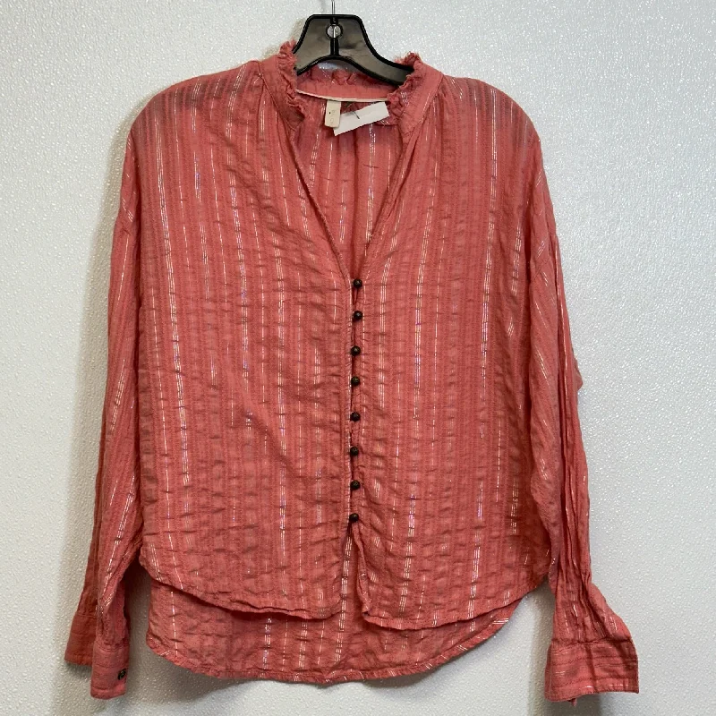 Women's Blouse with RufflesTop Long Sleeve By Pilcro  Size: Xs