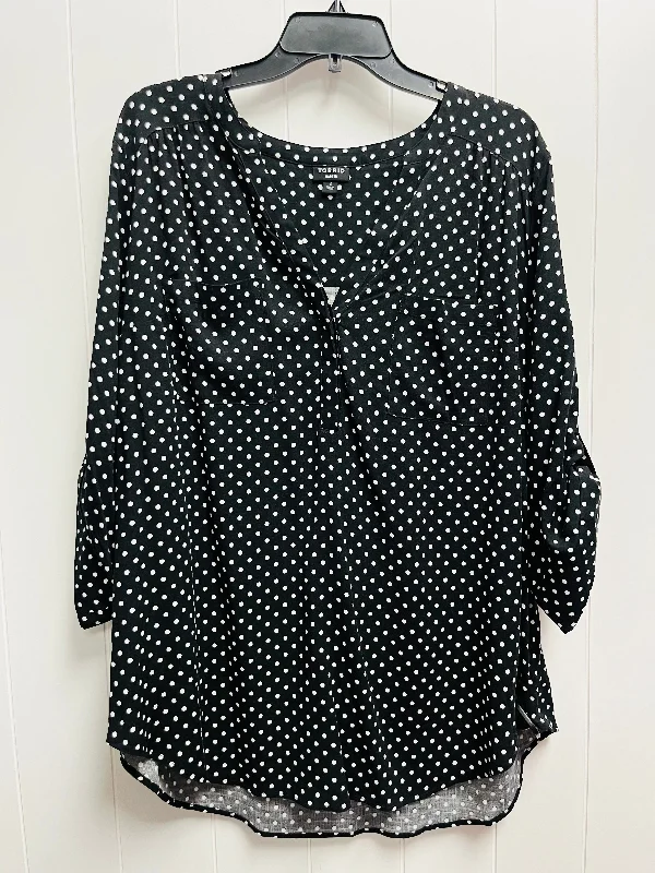 Women's Blouse with Low CollarTop Long Sleeve By Torrid  Size: 2x