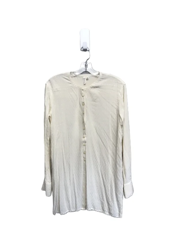 Women's Blouse with U-Shaped CollarTop Long Sleeve By Treasure And Bond  Size: Xs