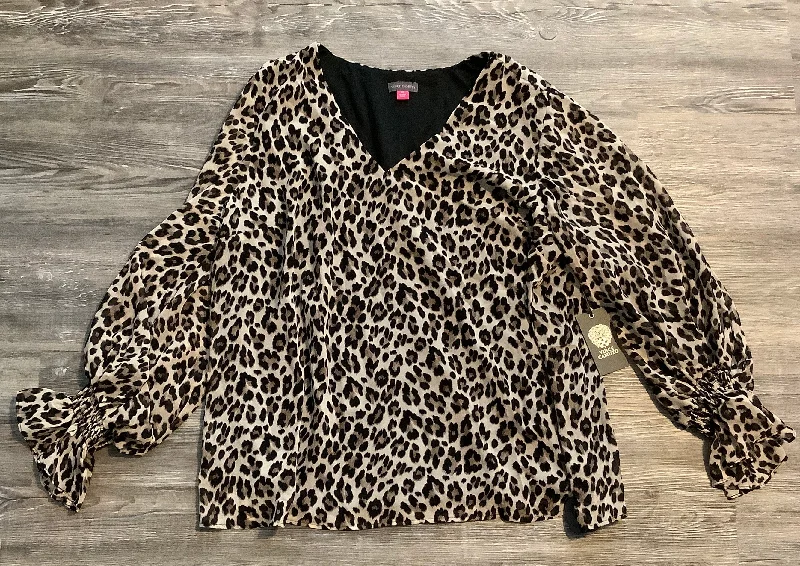 Women's Blouse with Peter Pan CollarTop Long Sleeve By Vince Camuto  Size: 1x