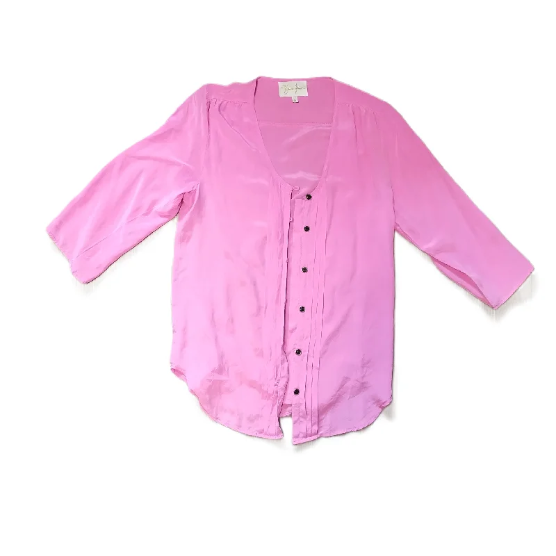 Women's Blouse with U-Shaped CollarTop Long Sleeve By Yumi Kim  Size: S